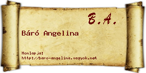 Báró Angelina névjegykártya