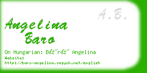 angelina baro business card
